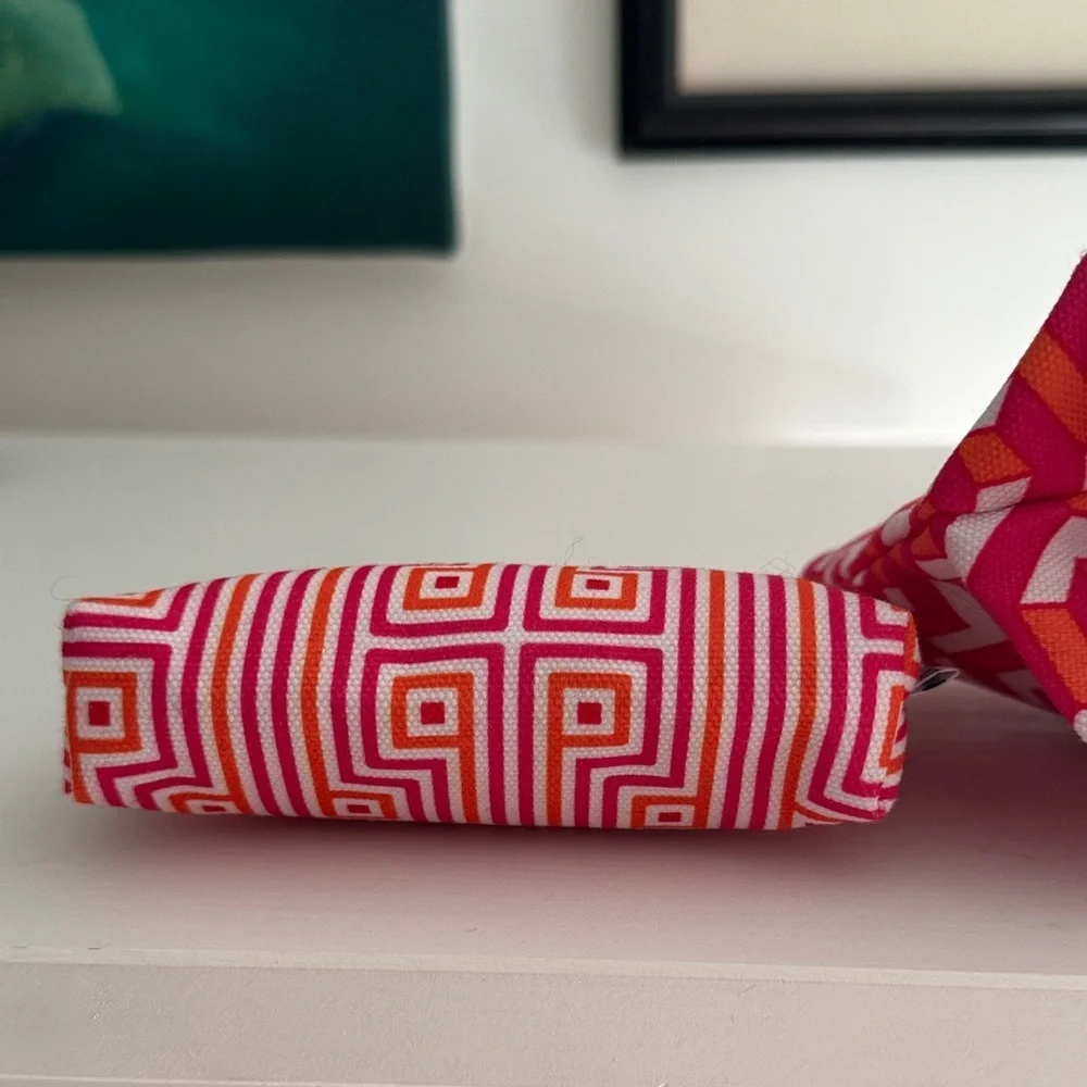 Jonathan Adler Pink and Orange Geometric Pouch Duo Bundle (2)